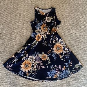 Suzy Shier navy & floral dress